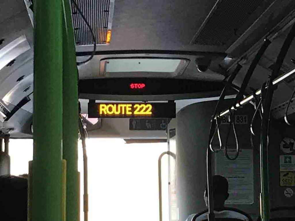 マルタのバス車内